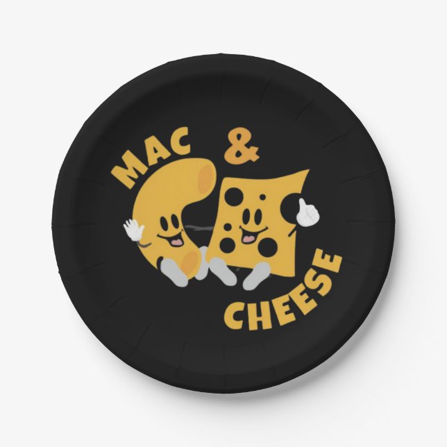 Plato De Papel Cheese Mac & Cheese Funny Gift Idea (Anverso)