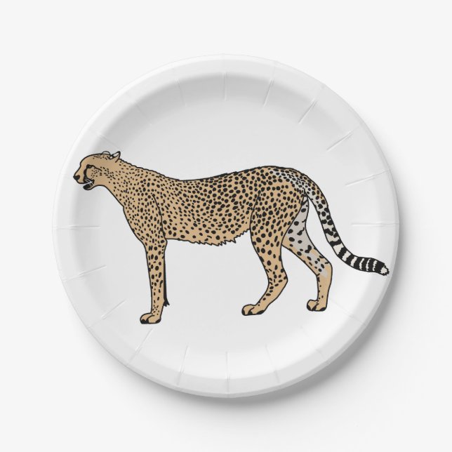 Plato De Papel Cheetah (Anverso)