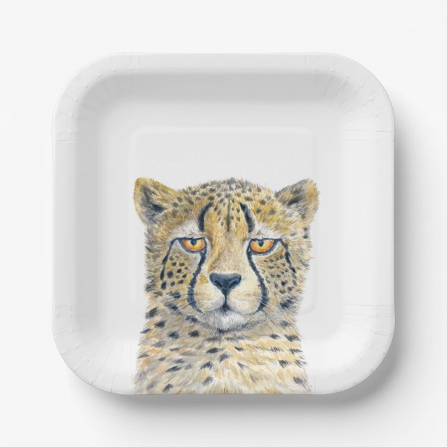 Plato De Papel Cheetah (Anverso)