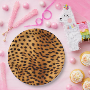 Plato De Papel Cheetah Animal Fur