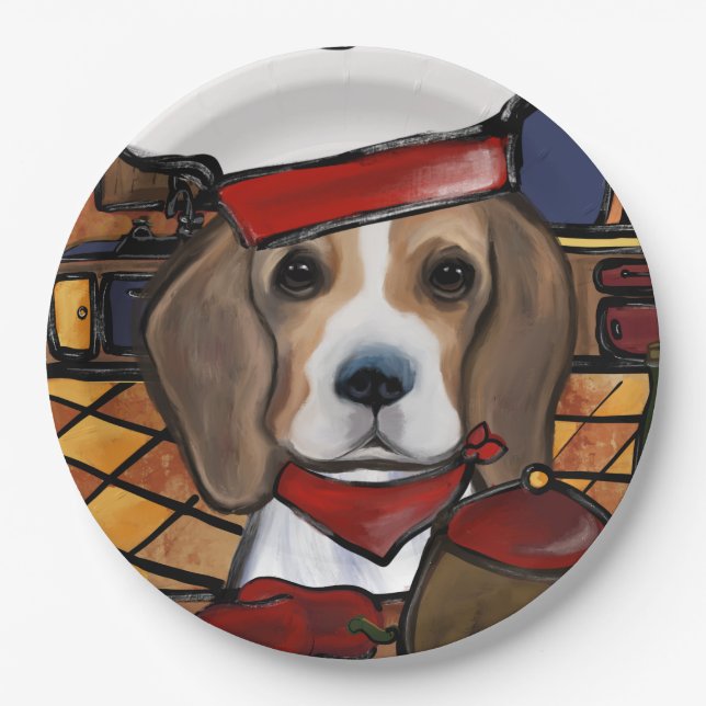 PLATO DE PAPEL CHEF BEAGLE (Anverso)