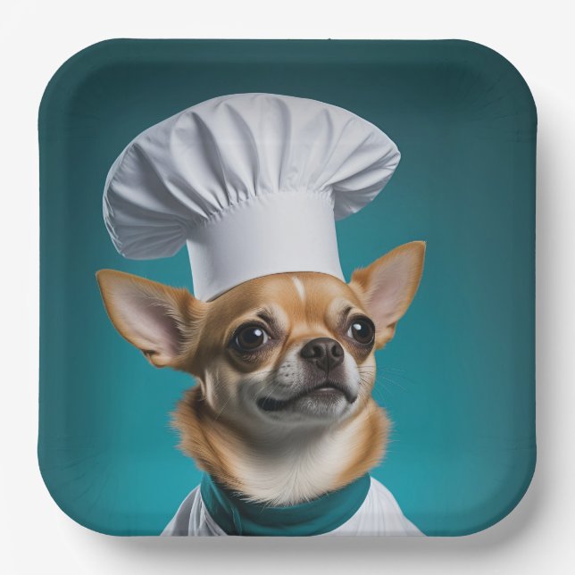 Plato De Papel Chef Chihuahua (Anverso)
