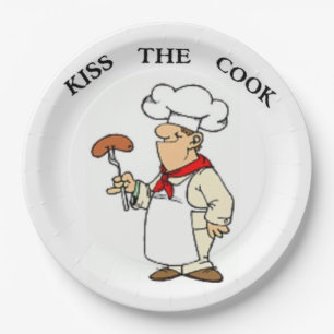 PLATO DE PAPEL CHEF DE "BESE A LA COCINA"