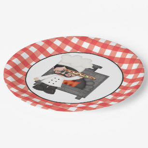 Plato De Papel Chef italiano Baking Pizza fiesta de papel