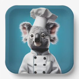 Plato De Papel Chef Koala