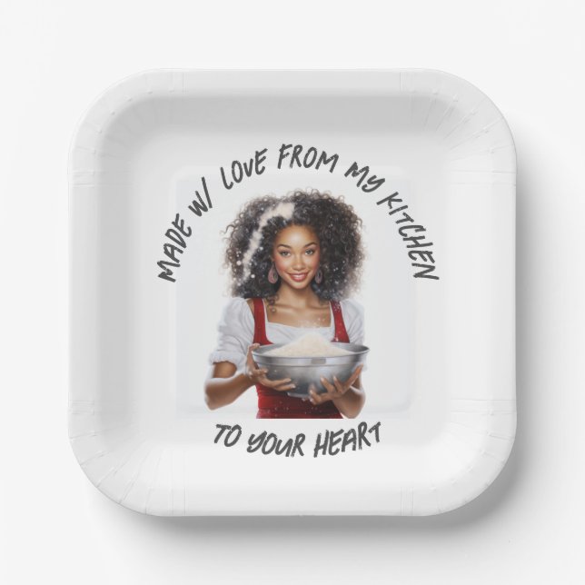 Plato De Papel Chef Mrs Clause - Plates (Anverso)