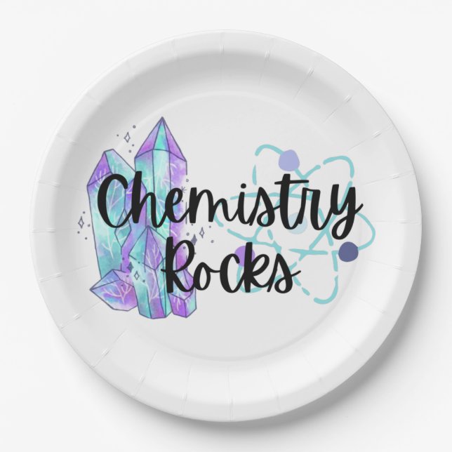 Plato De Papel Chemistry Rocks Party Plates (Anverso)
