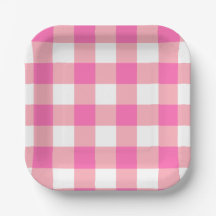 Cheques rosados grandes de Gingham Plaid