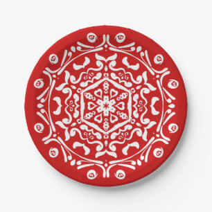 Plato De Papel Cherry Mandala