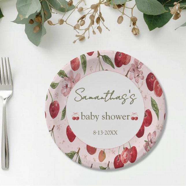 Plato De Papel Cherry Sweet Paper Plates (Subido por el creador)