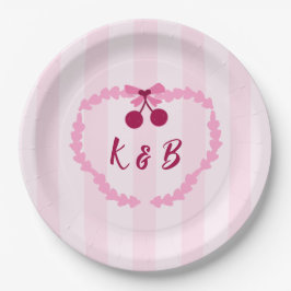 Plato De Papel Cherry Sweet Pink Bridal Shower Napkins