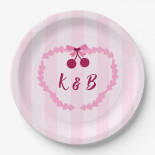 Plato De Papel Cherry Sweet Pink Bridal Shower Napkins