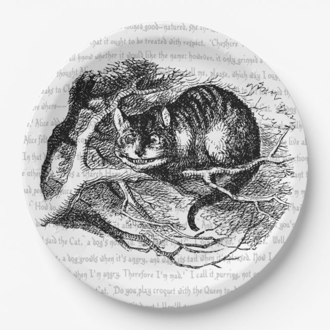 Plato De Papel Cheshire Cat (Anverso)