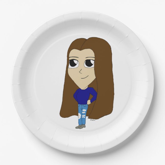 Plato De Papel chibi (Anverso)