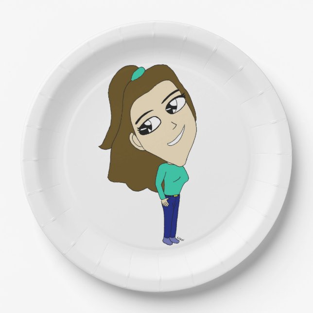 Plato De Papel chibi (Anverso)