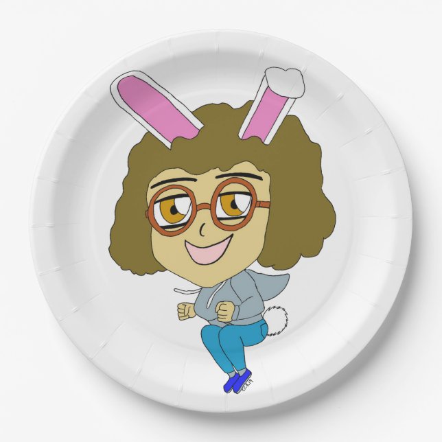 Plato De Papel chibi bunnygirl (Anverso)
