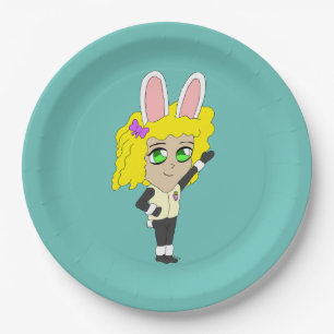 Plato De Papel chibi bunnygirl