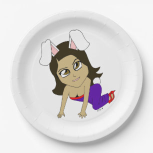 Plato De Papel chibi bunnygirl