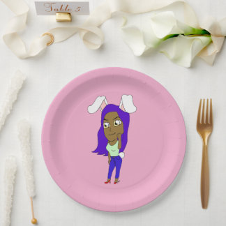Plato De Papel Chibi conejita
