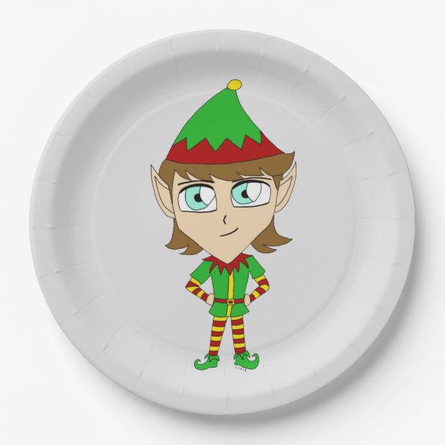Plato De Papel chibi elf (Anverso)