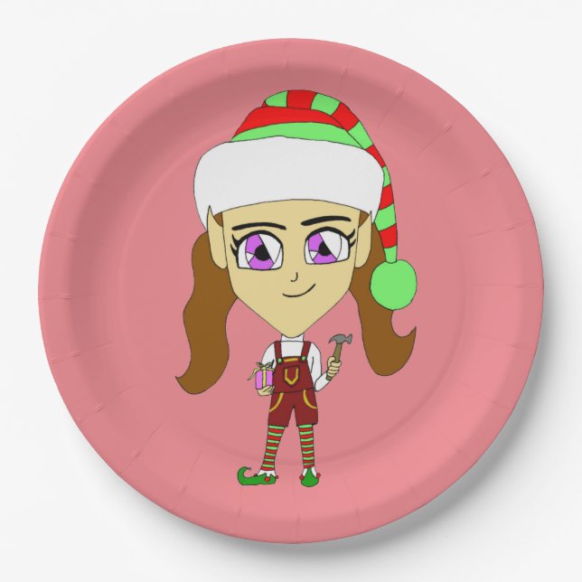 Plato De Papel chibi elf (Anverso)
