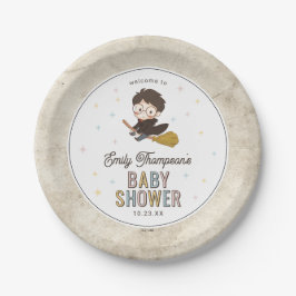 Plato De Papel Chibi Harry Potter Wizard Baby Shower