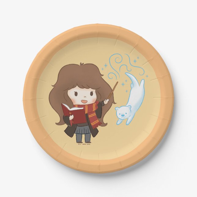 Plato De Papel Chibi Hermione Granger Patronus (Anverso)