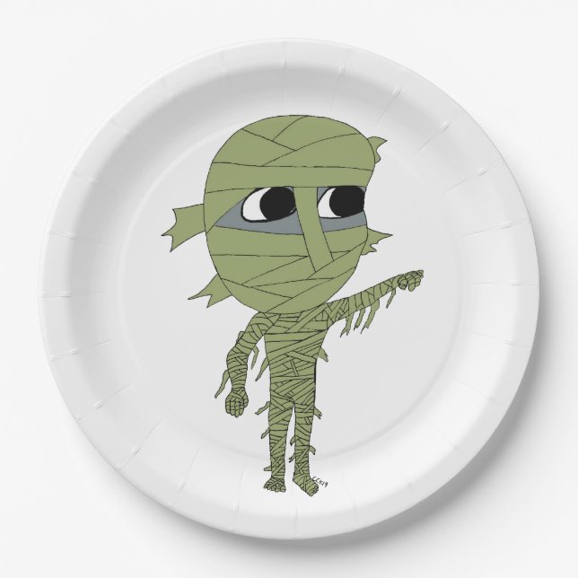 Plato De Papel chibi mummy (Anverso)