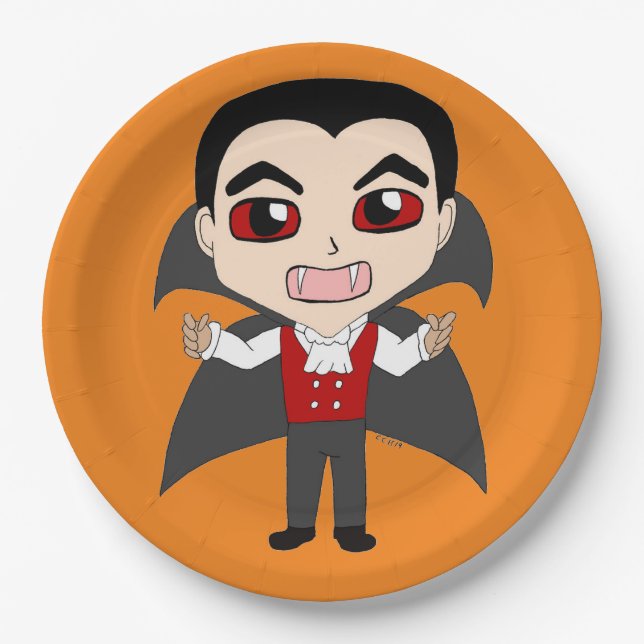 Plato De Papel chibi vampire (Anverso)