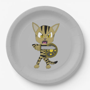 Plato De Papel Chibi Warrior Cat