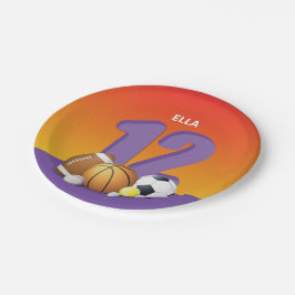 Plato De Papel Chica 12.º Balls Deportiva