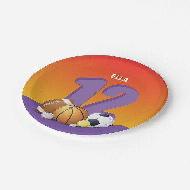 Plato De Papel Chica 12.º Balls Deportiva (Angular)
