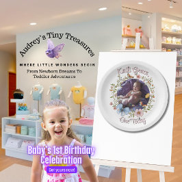 Plato De Papel Chica 1Placas de papel de mariposa de cumpleaños