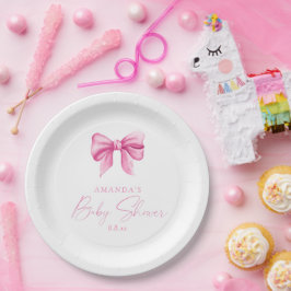Plato De Papel Chica ARCO ROSA baby shower