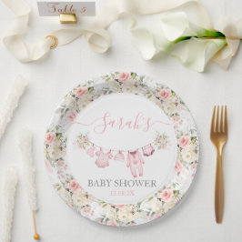 Plato De Papel Chica Baby Clothes Baby Shower