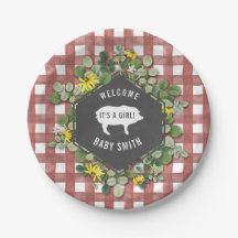 Chica Baby Q Wildflower Gingham Baby Shower