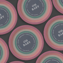 Chica Baby Shower de arcoiris silenciado