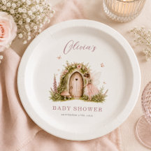 Chica Bosque Encantado Rosa Fiesta de Baby Shower