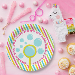 Plato De Papel Chica Bubble Fiesta Cumpleaños