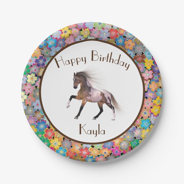 Plato De Papel Chica Caballo (Anverso)