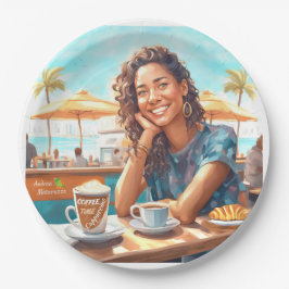 Plato De Papel Chica con pausa para café