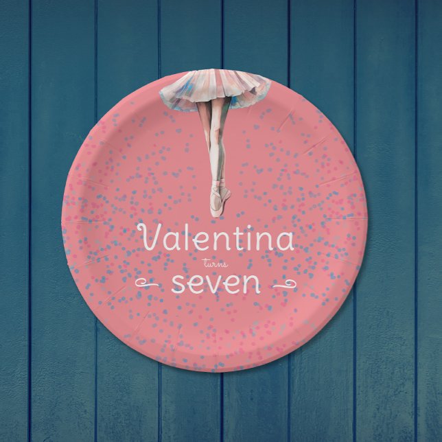 Plato De Papel Chica Cute Pastel Pink Ballerina Tutu Fiesta de da (Subido por el creador)