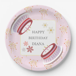 Plato De Papel Chica de arte de postre cúter 3d