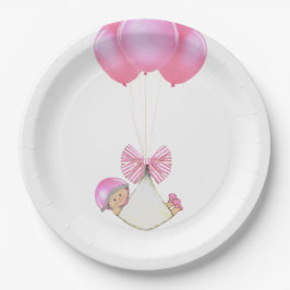 Plato De Papel Chica de Baby Shower
