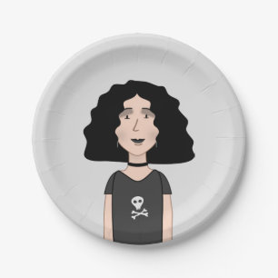 Plato De Papel Chica de gótico