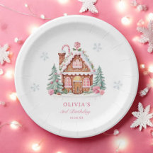 Chica de la casa Gingerbread Primer Fiesta de Cump