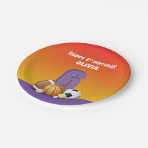 Chica de nombre personalizado 6º Balls deportivas 