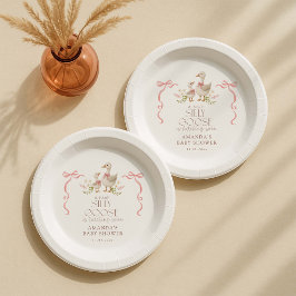 Plato De Papel Chica de Silly Goose Baby Shower