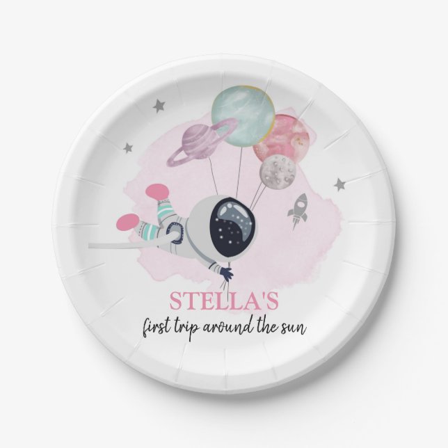 Plato De Papel Chica del Espacio Ultraterrestre: Primer viaje alr (Anverso)