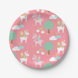 Plato De Papel Chica En Caballo